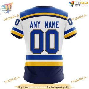 Custom 2023 Away Kits NHL St Louis Blues Hoodie 3D Sweatshirt 4