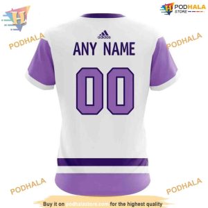 Custom 2023 Hockey Fight Cancer NHL Los Angeles Kings Hoodie 3D 4