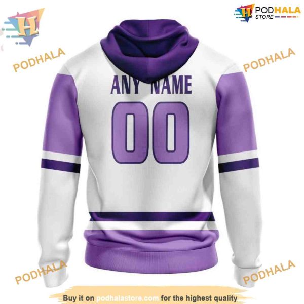 Custom 2023 Hockey Fight Cancer NHL Ottawa Senators Hoodie 3D