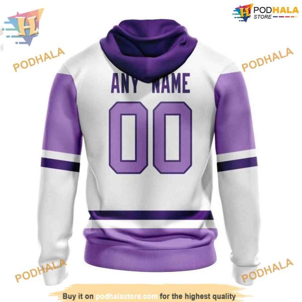 Custom 2023 Hockey Fight Cancer NHL Winnipeg Jets Hoodie 3D