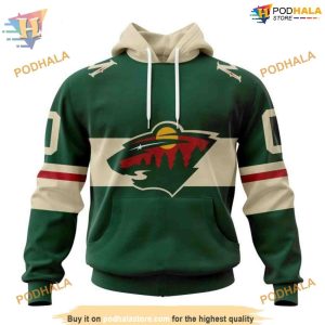 Custom 2023 Home Kits NHL Minnesota Wild Hoodie 3D 1