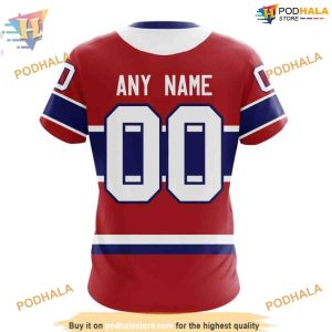 Custom 2023 Home Kits NHL Montreal Canadiens Hoodie 3D 4