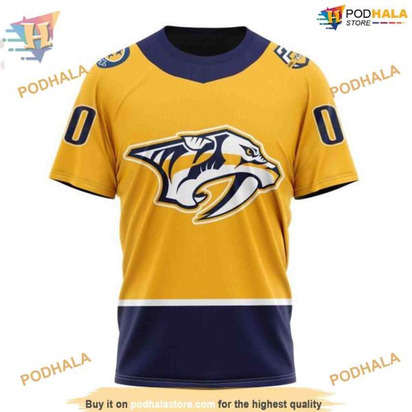 Custom 2023 Home Kits NHL Nashville Predators Hoodie 3D