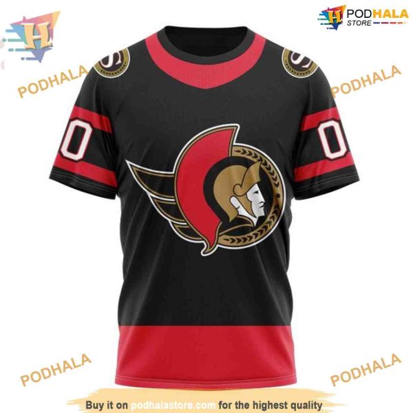 Custom 2023 Home Kits NHL Ottawa Senators Hoodie 3D