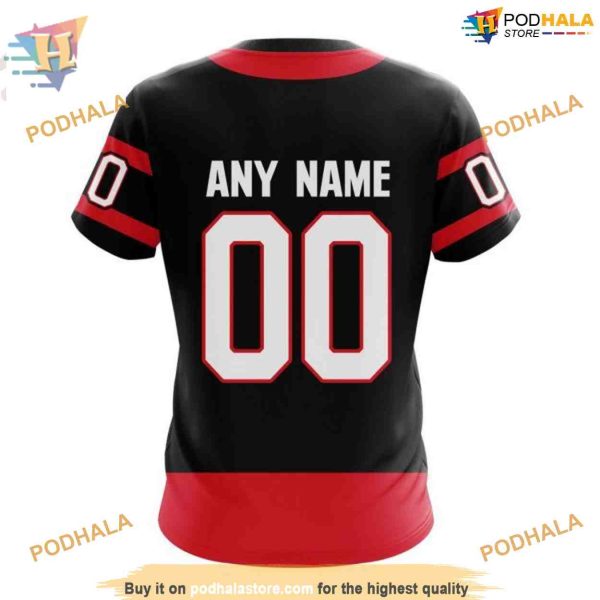 Custom 2023 Home Kits NHL Ottawa Senators Hoodie 3D