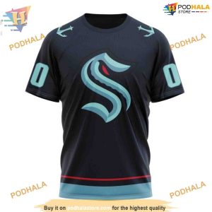 Custom 2023 Home Kits NHL Seattle Kraken Hoodie 3D 3