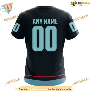 Custom 2023 Home Kits NHL Seattle Kraken Hoodie 3D 4