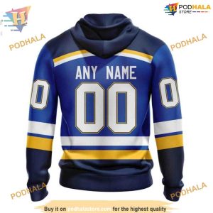 Custom 2023 Home Kits NHL St Louis Blues Hoodie 3D Sweatshirt 2