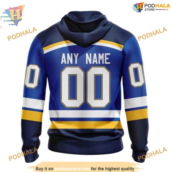 Custom 2023 Home Kits NHL St. Louis Blues Hoodie 3D Sweatshirt