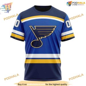 Custom 2023 Home Kits NHL St Louis Blues Hoodie 3D Sweatshirt 3