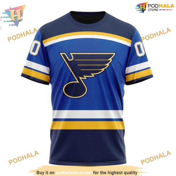 Custom 2023 Home Kits NHL St. Louis Blues Hoodie 3D Sweatshirt