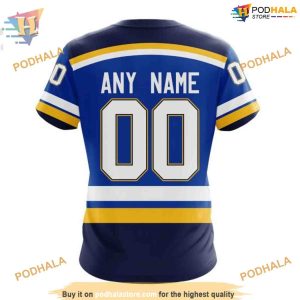Custom 2023 Home Kits NHL St Louis Blues Hoodie 3D Sweatshirt 4