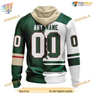 Custom 2023 Home Mix Away NHL Minnesota Wild Hoodie 3D 2