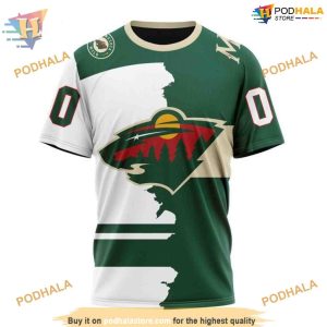 Custom 2023 Home Mix Away NHL Minnesota Wild Hoodie 3D 3