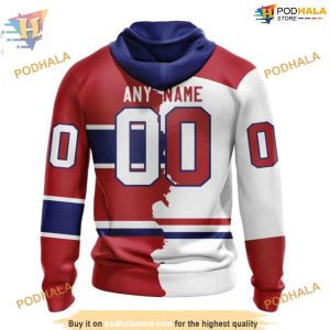 Custom 2023 Home Mix Away NHL Montreal Canadiens Hoodie 3D 2