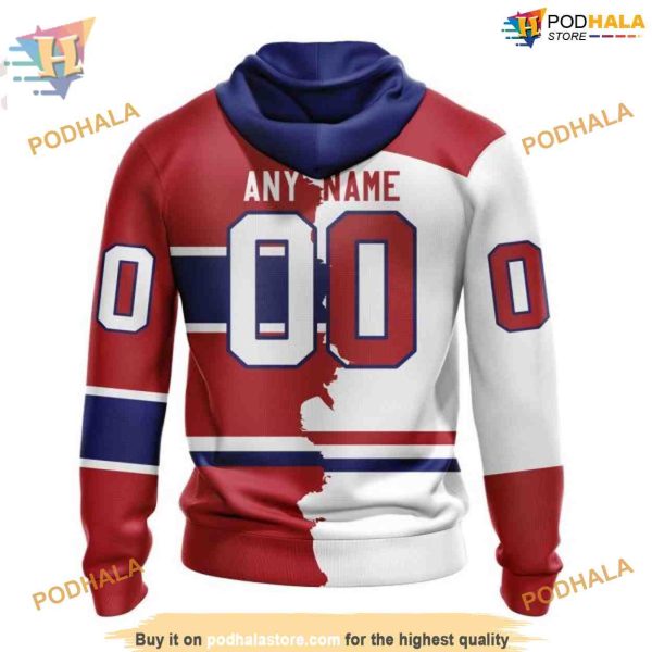 Custom 2023 Home Mix Away NHL Montreal Canadiens Hoodie 3D