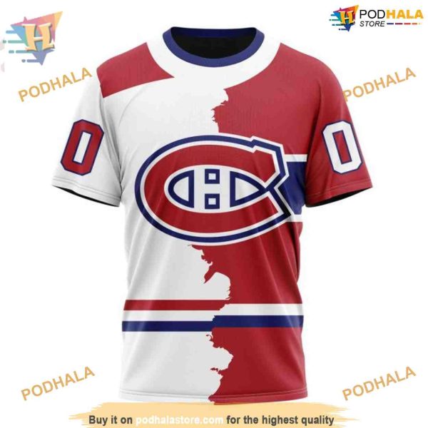Custom 2023 Home Mix Away NHL Montreal Canadiens Hoodie 3D
