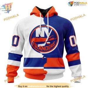 Custom 2023 Home Mix Away NHL New York Islanders Hoodie 3D 1