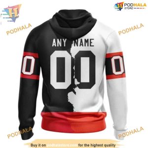 Custom 2023 Home Mix Away NHL Ottawa Senators Hoodie 3D 2