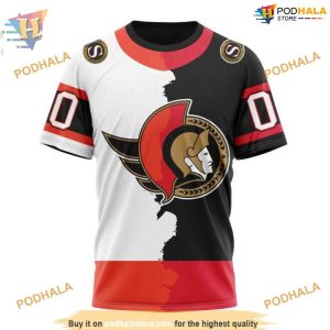 Custom 2023 Home Mix Away NHL Ottawa Senators Hoodie 3D 3