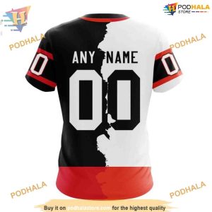 Custom 2023 Home Mix Away NHL Ottawa Senators Hoodie 3D 4