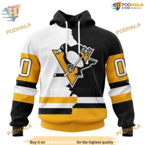 Custom 2023 Home Mix Away NHL Pittsburgh Penguins Hoodie 3D 1