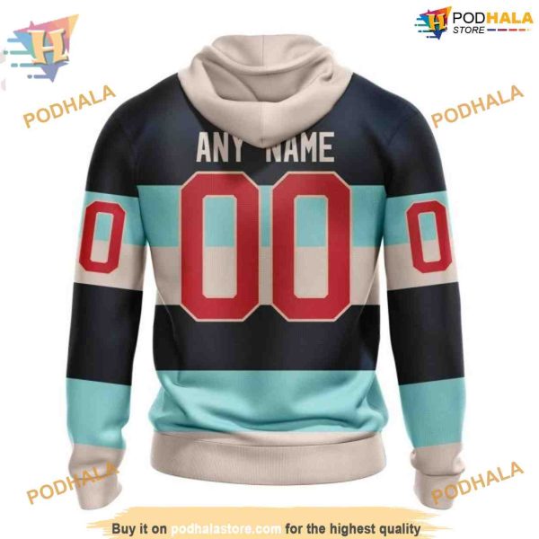 Custom 2024 Winter Classic Kits NHL Seattle Kraken Hoodie 3D