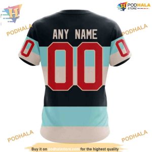Custom 2024 Winter Classic Kits NHL Seattle Kraken Hoodie 3D 4