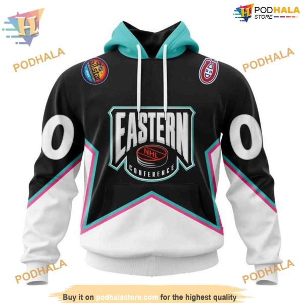 Custom All-Star Eastern Conference 2023 NHL Montreal Canadiens Hoodie 3D