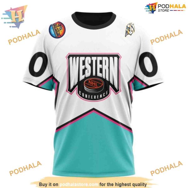 Custom All-Star Western Conference 2023 NHL Nashville Predators Hoodie 3D