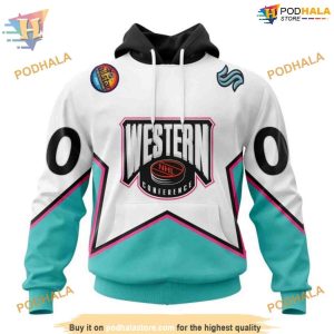 Custom All-Star Western Conference 2023 NHL Seattle Kraken Hoodie 3D