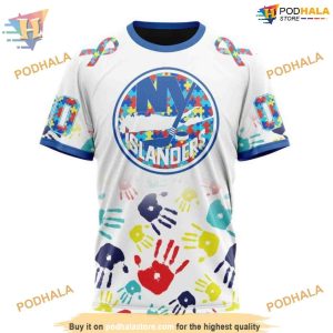 Custom Autism Awareness Design NHL New York Islanders Hoodie 3D 3