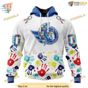 Custom Autism Awareness Design NHL Ottawa Senators Hoodie 3D 1