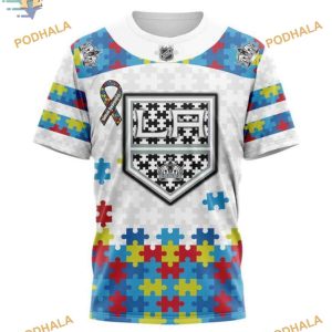 Custom Autism Awareness NHL Los Angeles Kings Hoodie 3D 3
