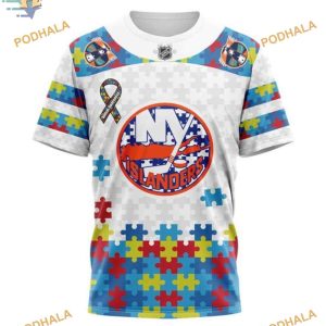 Custom Autism Awareness NHL New York Islanders Hoodie 3D 3