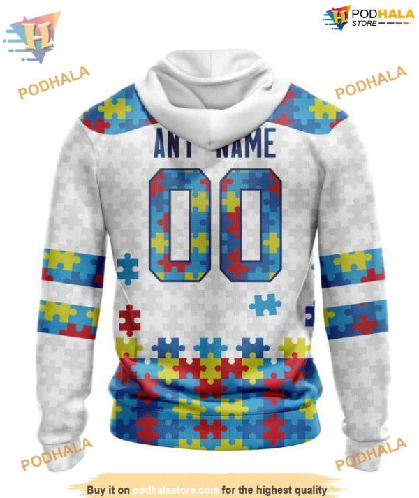 Custom Autism Awareness NHL Seattle Kraken Hoodie 3D