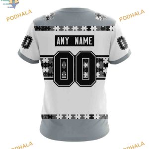 Custom Autism Awareness Name And Number NHL Los Angeles Kings Hoodie 3D 4
