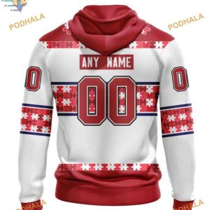 Custom Autism Awareness Name And Number NHL Montreal Canadiens Hoodie 3D 2