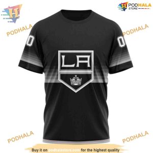 Custom Black And Gradient Design NHL Los Angeles Kings Hoodie 3D 3