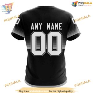 Custom Black And Gradient Design NHL Los Angeles Kings Hoodie 3D 4