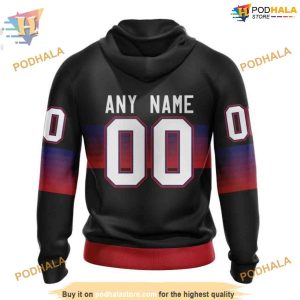 Custom Black And Gradient Design NHL Montreal Canadiens Hoodie 3D 2