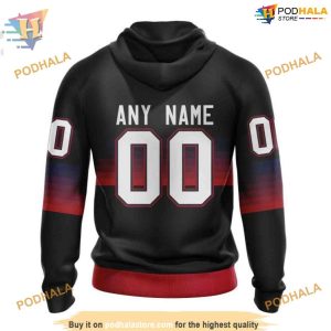 Custom Black And Gradient Design NHL Winnipeg Jets Hoodie 3D 2