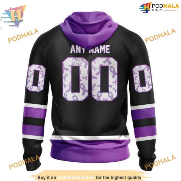 Custom Black Hockey Fights Cancer Kits NHL Montreal Canadiens Hoodie 3D