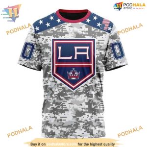 Custom Camo Design For Veterans Day NHL Los Angeles Kings Hoodie 3D 3