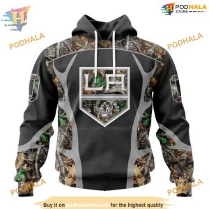 Custom Camo Hunting Design NHL Los Angeles Kings Hoodie 3D 1