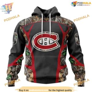 Custom Camo Hunting Design NHL Montreal Canadiens Hoodie 3D 1