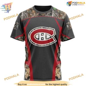 Custom Camo Hunting Design NHL Montreal Canadiens Hoodie 3D 3