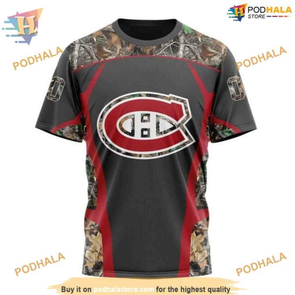 Custom Camo Hunting Design NHL Montreal Canadiens Hoodie 3D