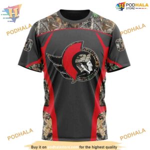 Custom Camo Hunting Design NHL Ottawa Senators Hoodie 3D 3