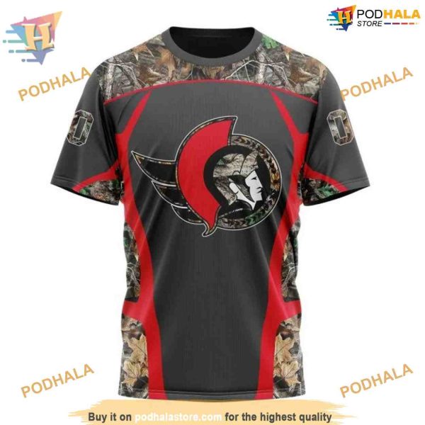 Custom Camo Hunting Design NHL Ottawa Senators Hoodie 3D